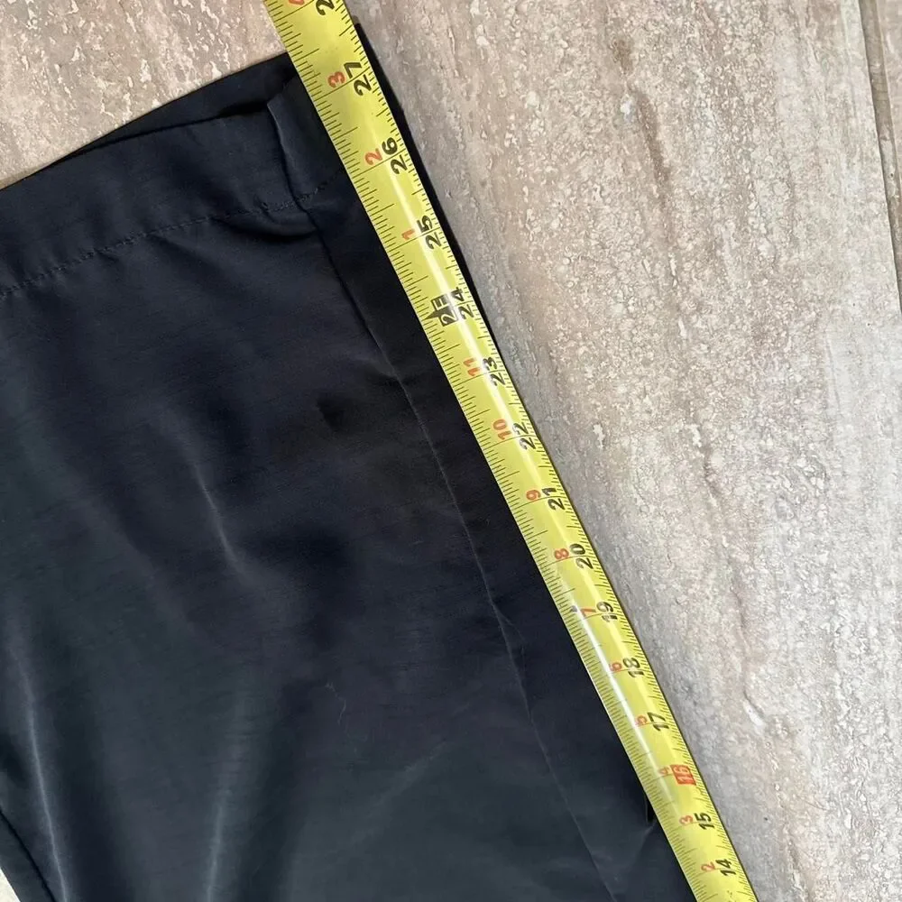 Free People Black Wide Leg Pants Pleated Elastic Waist Flowy Trouser Boho Small